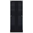 Cabra 4-door LED Curio Display Cabinet Black High Gloss