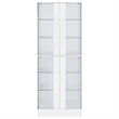 Cabra 4-door LED Curio Display Cabinet White High Gloss