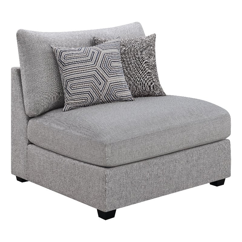 Cambria Upholstered Armless Chair Grey