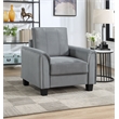Davis Upholstered Rolled Arm Accent Chair Grey