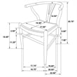 Dinah Wood Wishbone Dining Side Chair Walnut