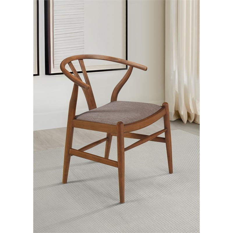 Dinah Wood Wishbone Dining Side Chair Walnut