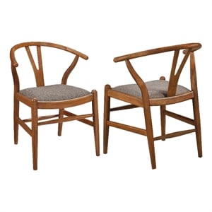 Dinah Wood Wishbone Dining Side Chair Walnut