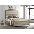 Coaster Giselle Farmhouse Wood Upholstered California King Bed in Rustic Beige
