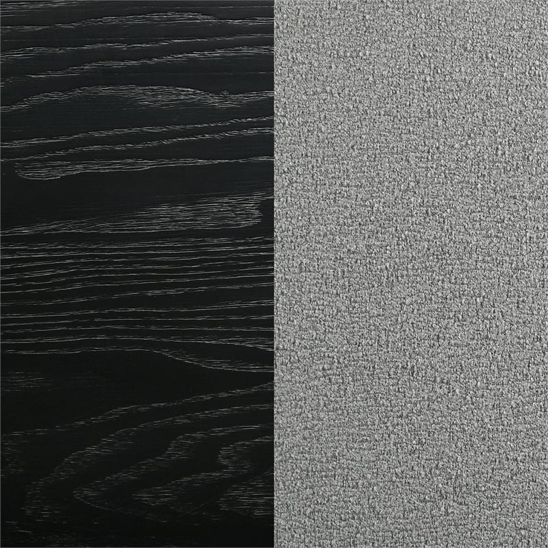 Arini Upholstered Eastern King Panel Bed Black and Grey