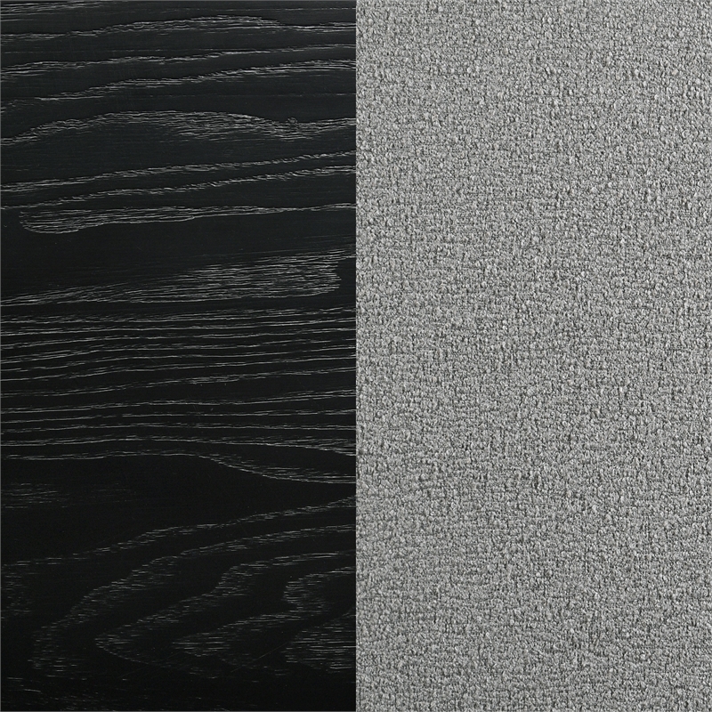 Arini Upholstered Queen Panel Bed Black and Grey