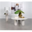 Astoria Round Genuine Marble Side End Table White