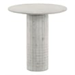 Astoria Round Genuine Marble Side End Table White
