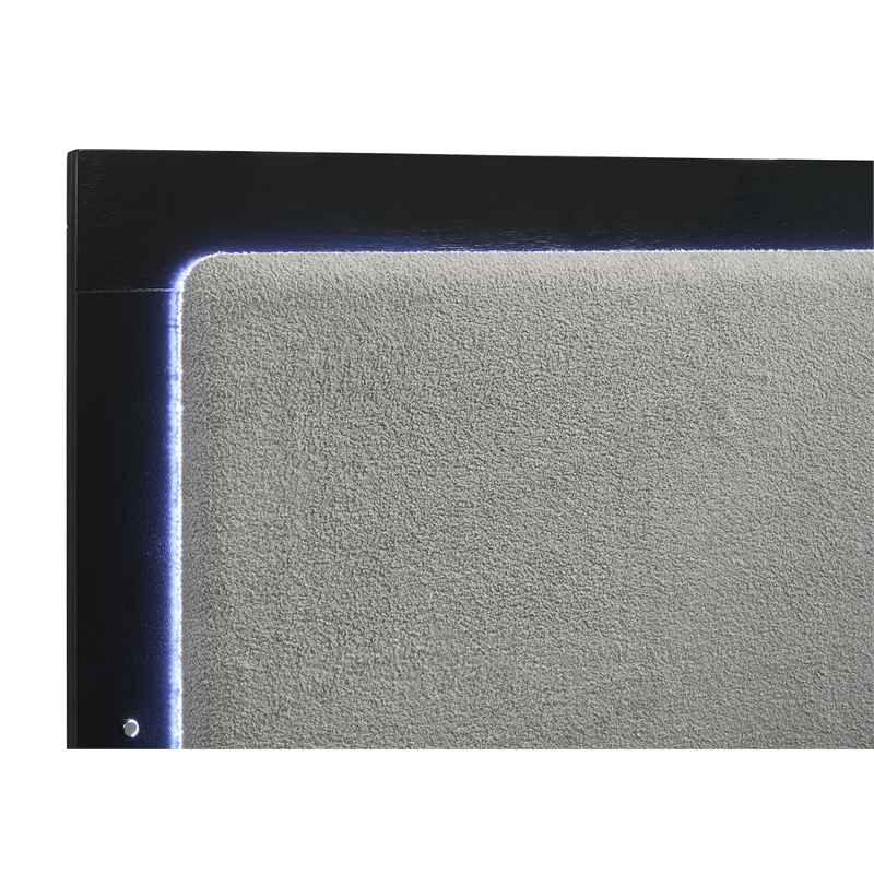 Caraway Wood California King LED Panel Bed Black