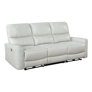 Greenfield Upholstered Power Reclining Sofa Dove Grey