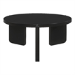 Cordova Round Solid Wood Coffee Table Black
