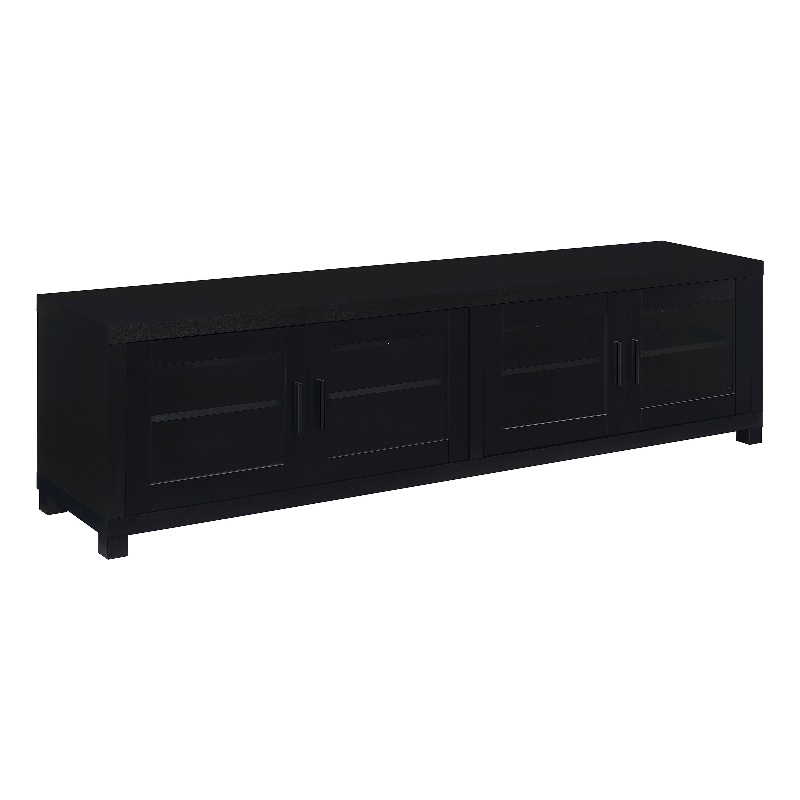 Jupiter 4-door Engineered Wood 79-inch TV Stand Black