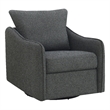 Madia Upholstered Sloped Arm Swivel Glider Chair Charcoal
