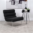 Coaster Serreta Fabric Upholstered Accent Chair with Clear Acrylic Frame Black