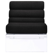 Coaster Serreta Fabric Upholstered Accent Chair with Clear Acrylic Frame Black