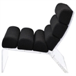 Coaster Serreta Fabric Upholstered Accent Chair with Clear Acrylic Frame Black