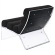 Coaster Serreta Fabric Upholstered Accent Chair with Clear Acrylic Frame Black