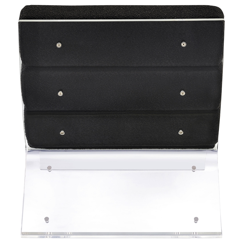 Coaster Serreta Fabric Upholstered Accent Chair with Clear Acrylic Frame Black