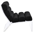 Coaster Serreta Fabric Upholstered Accent Chair with Clear Acrylic Frame Black