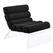Coaster Serreta Fabric Upholstered Accent Chair with Clear Acrylic Frame Black