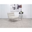 Serreta Boucle Upholstered Armless Acrylic Chair Ivory