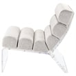 Serreta Boucle Upholstered Armless Acrylic Chair Ivory