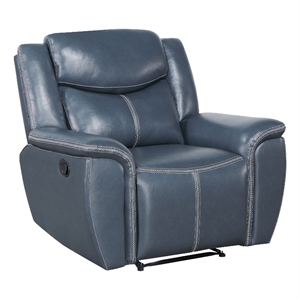 Sloane Upholstered Padded Arm Recliner Chair Blue
