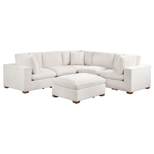 Lakeview 6-piece Upholstered Modular Sectional Sofa Ivory