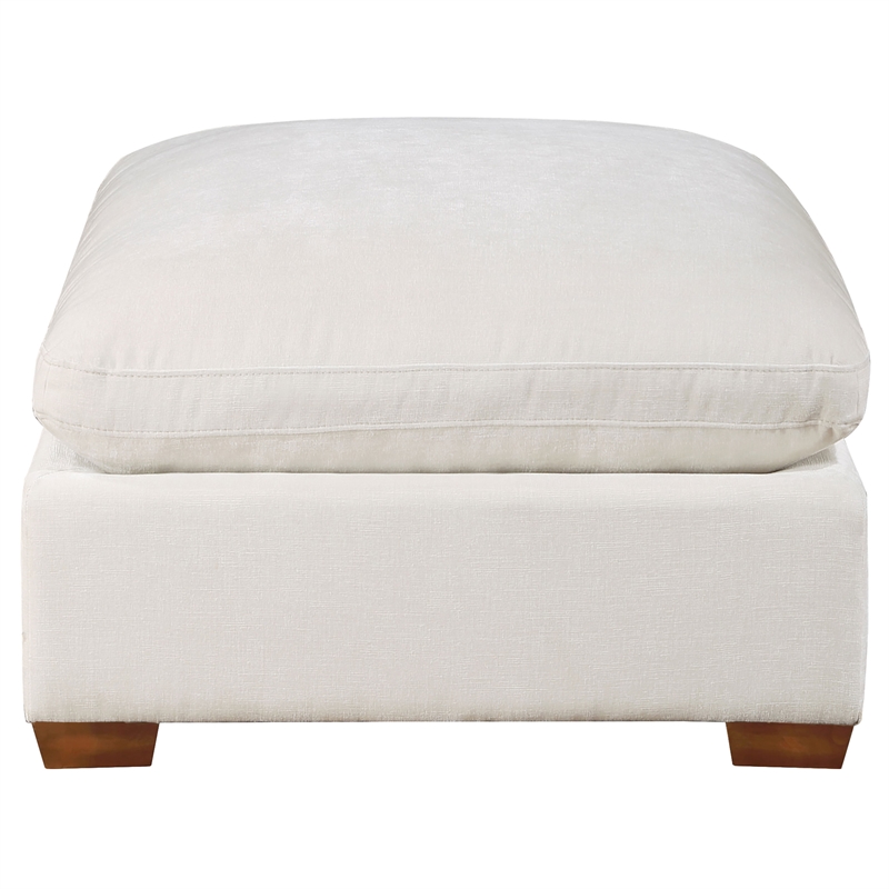 lakeview rectangular upholstered ottoman ivory
