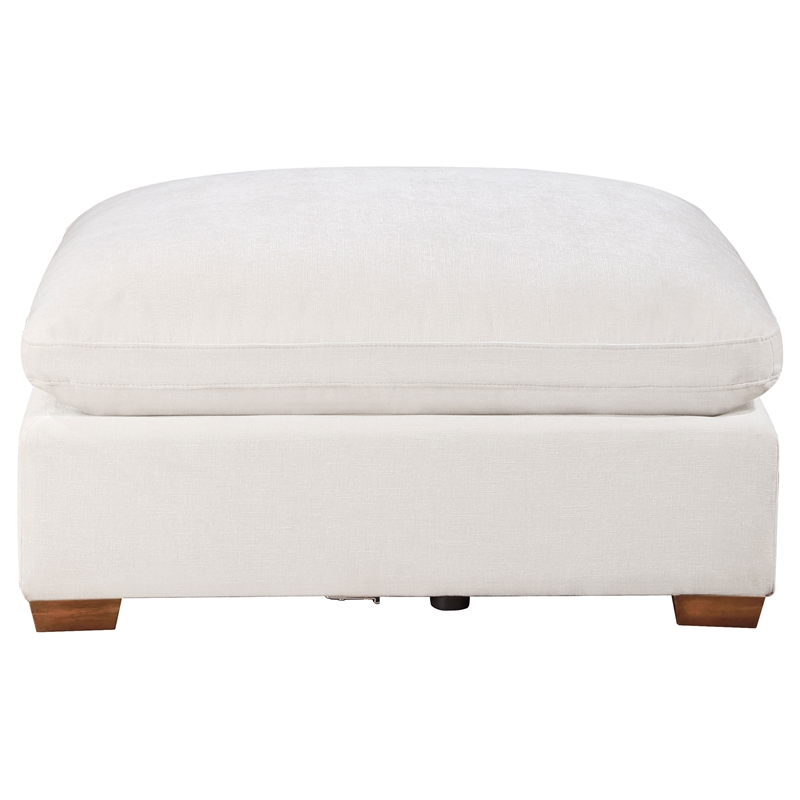 lakeview rectangular upholstered ottoman ivory