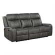 Raelynn Upholstered Track Arm Motion Sofa Grey