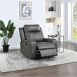 Coaster Raelynn Faux Leather Upholstered Recliner Chair Gray