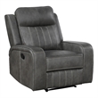 Coaster Raelynn Faux Leather Upholstered Recliner Chair Gray