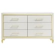 Lucia 4-piece Queen Bedroom Set Beige and White