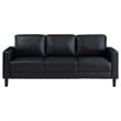 Ruth 2-piece Upholstered Track Arm Sofa Set Black