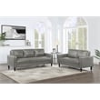 Ruth 2-piece Upholstered Track Arm Sofa Set Grey
