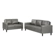 Ruth 2-piece Upholstered Track Arm Sofa Set Grey