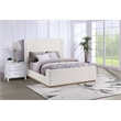 Nala Upholstered Eastern King Sleigh Bed Cream