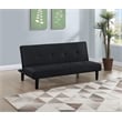Stanford Upholstered Tufted Convertible Sofa Bed Black
