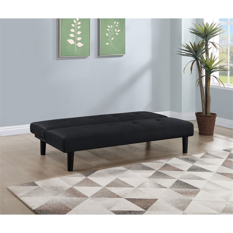 Stanford Upholstered Tufted Convertible Sofa Bed Black
