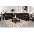 Sycamore Upholstered Power Reclining Sectional Sofa Brown