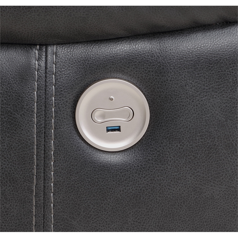 Sycamore Upholstered Power Reclining Sectional Sofa Grey