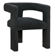 Petra Boucle Upholstered Accent Side Chair Black