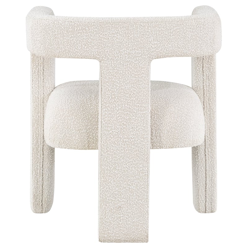 Petra Boucle Upholstered Accent Side Chair White