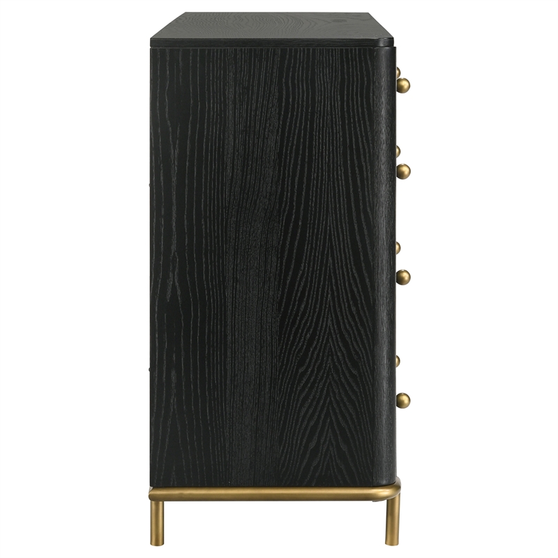 Coaster Arini Coastal 8-drawer Wood Bedroom Dresser in Black