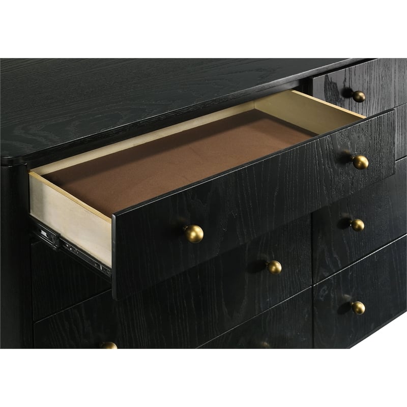 Coaster Arini Coastal 8-drawer Wood Bedroom Dresser in Black