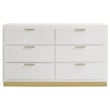 Caraway 6-drawer Dresser White