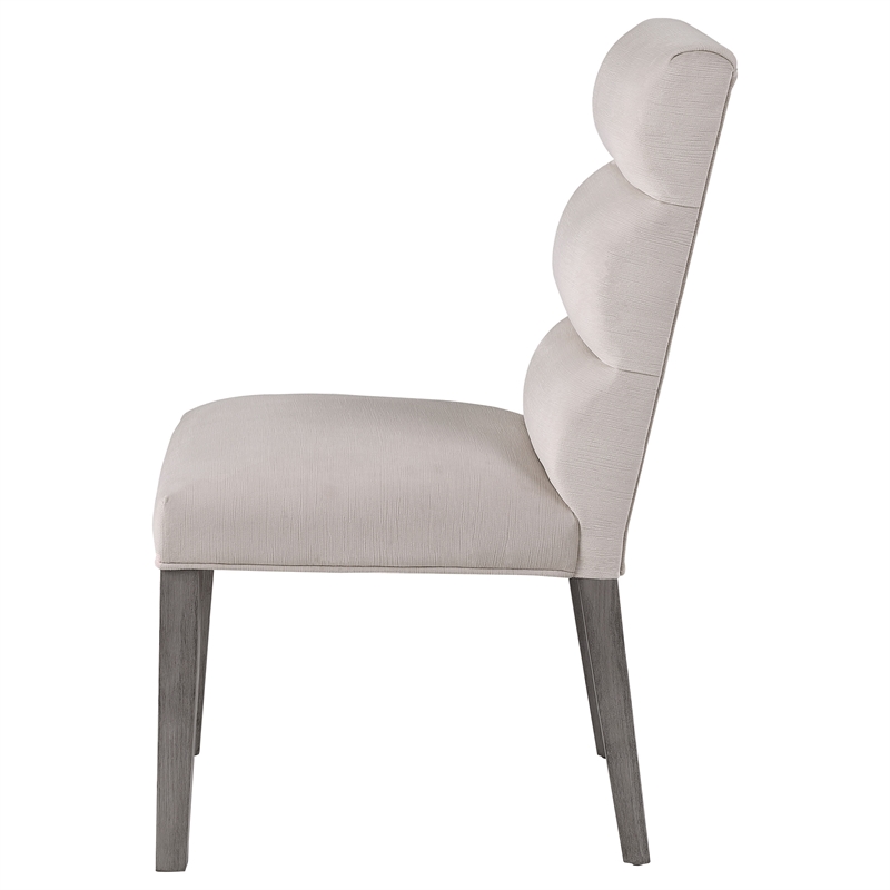 Carla Velvet Upholstered Dining Side Chair Stone