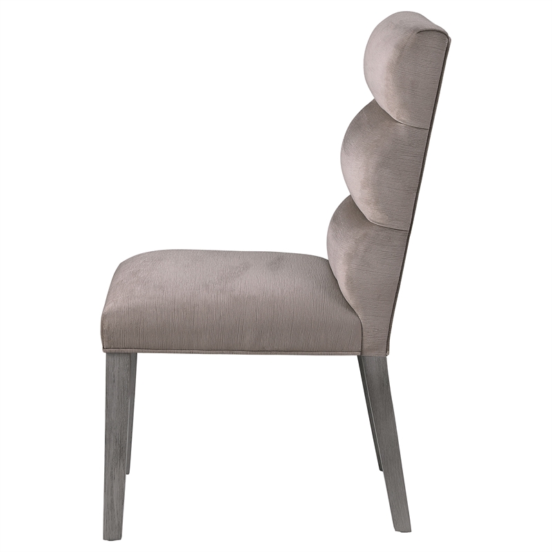 Carla Velvet Upholstered Dining Side Chair Ash