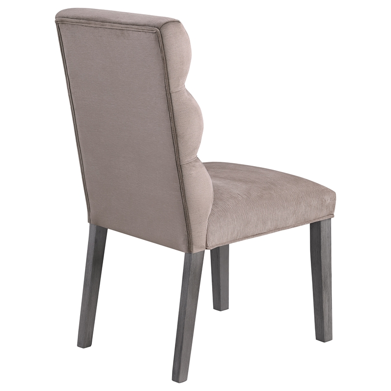 Carla Velvet Upholstered Dining Side Chair Ash